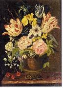 unknow artist Floral, beautiful classical still life of flowers.030 painting